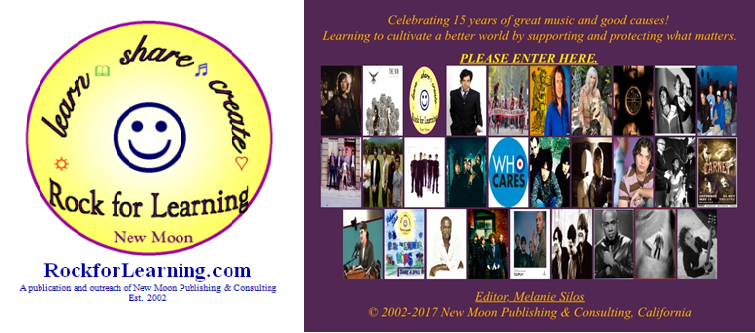 Rock for Learning - promoting great music and  good causes to cultivate a better world by supporting and protecting what matters.  Now featuring artists: OASIS, COLDPLAY, LED ZEPPELIN, ROBERT PLANT, KEANE, HOT HOT HEAT, RYAN ADAMS, RADIOHEAD, INCUBUS, and more...